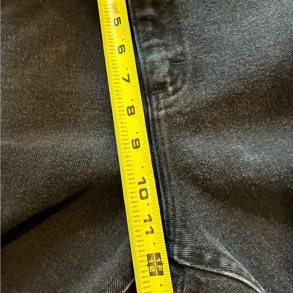 Vintage Lee High Rise Black Mom Jeans Tapered Leg 90s Grunge Size 12 M - Picture 5 of 15